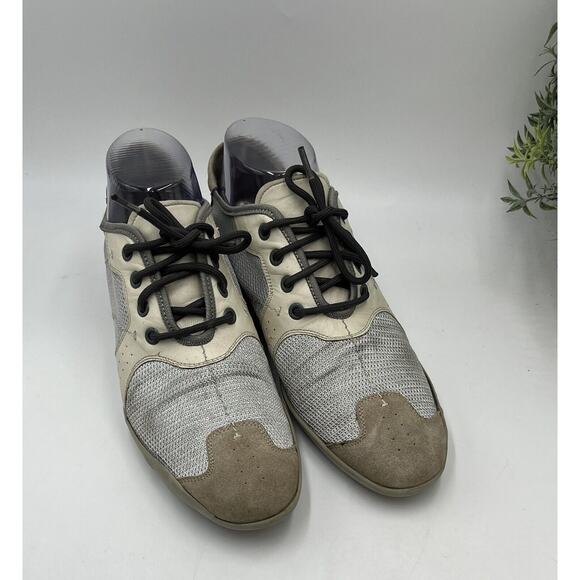 Prada Vintage Sneakers Trainers‎ Low Cut Sports Gray Beige Suede US Sz 8/38.5 - Picture 2 of 11
